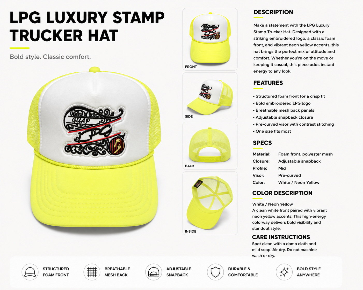 LPG Luxury Stamped Trucker Hats