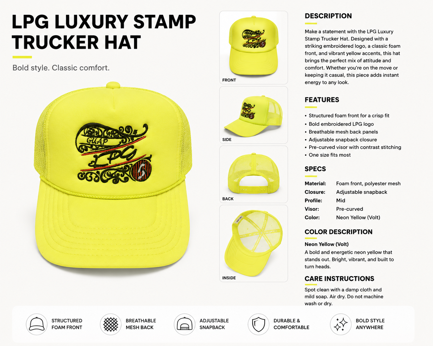 LPG Luxury Stamped Trucker Hats